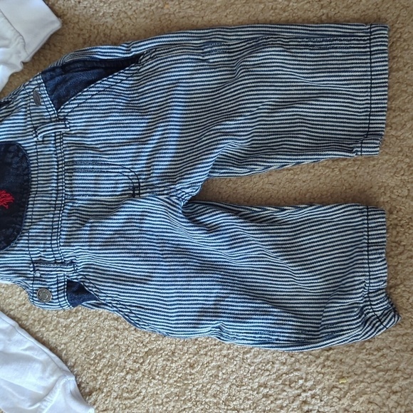 U.S Polo Assn. Overalls with Long Sleeve One Piece Size 6/9 Month - Picture 3 of 9